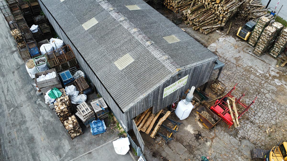 Aerial shot of David Wards Lumberyard 2