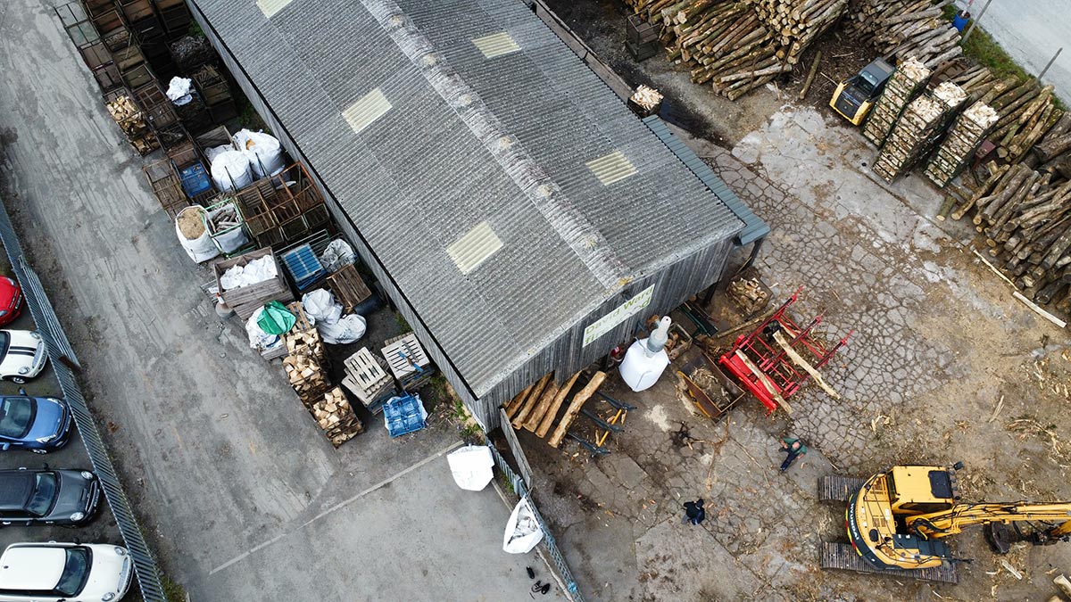 Aerial shot of David Wards Lumberyard 3